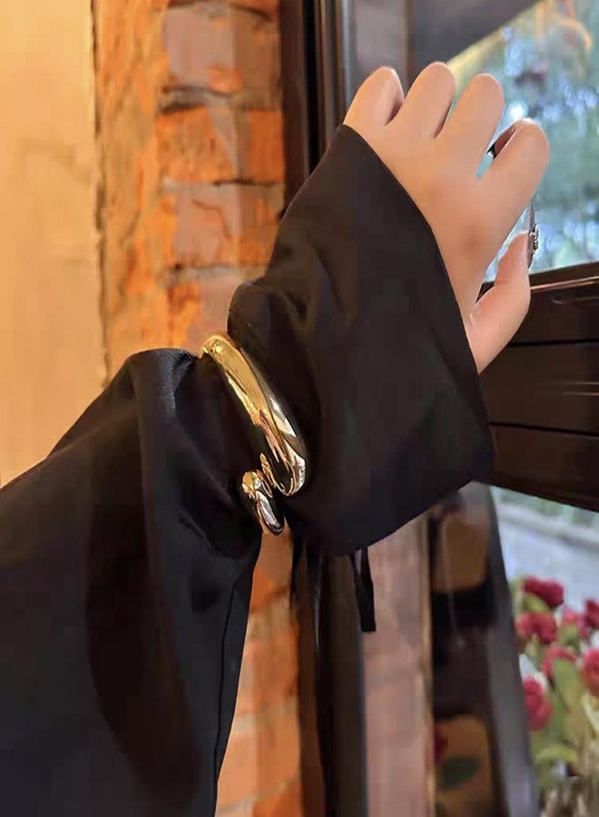 أساور إيليج جلو الذهبية للنساء والمراهقات، أساور عريضة قابلة للتعديل، هدايا مجوهرات - Image 5